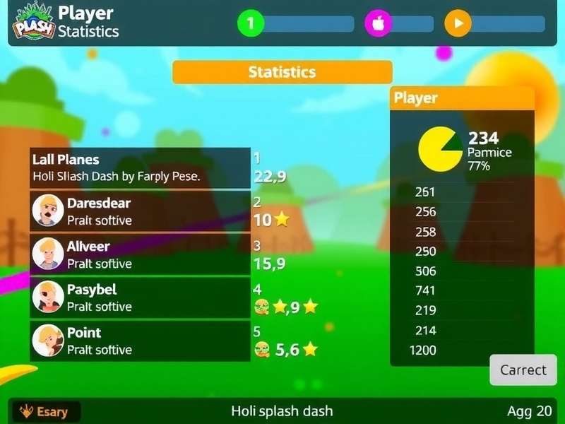 Holi Splash Dash Player Statistics